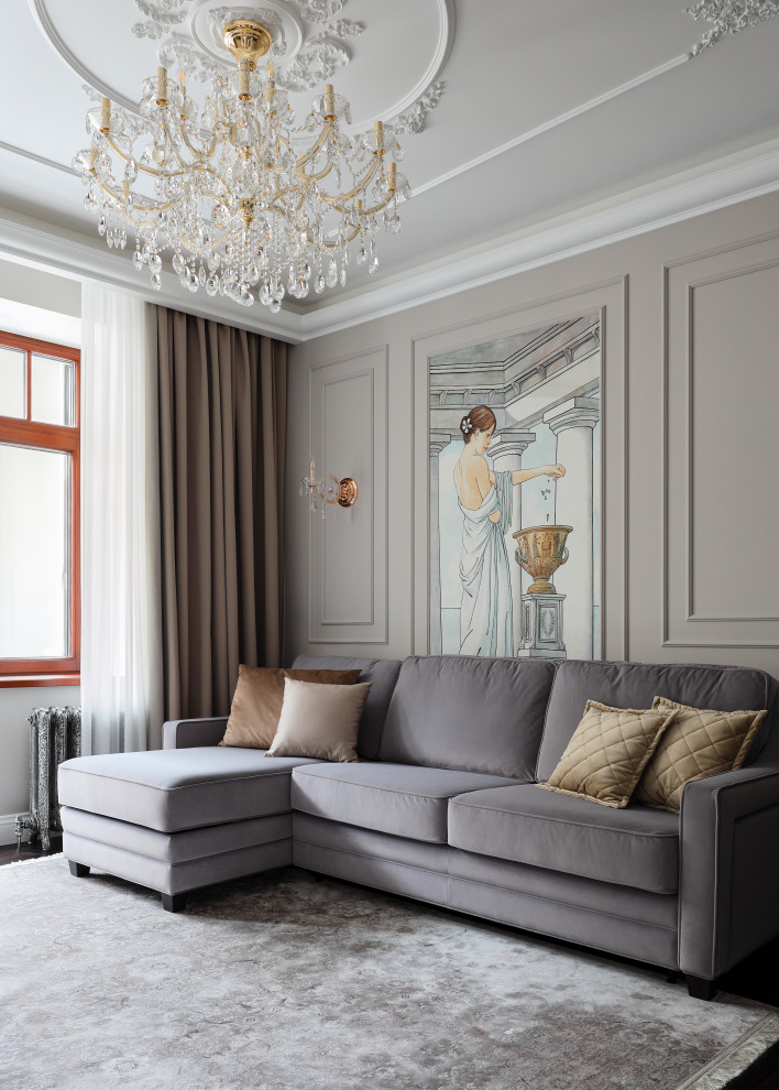 Реализованный дизайн-проект квартиры 90 кв.м.в стиле неоклассика