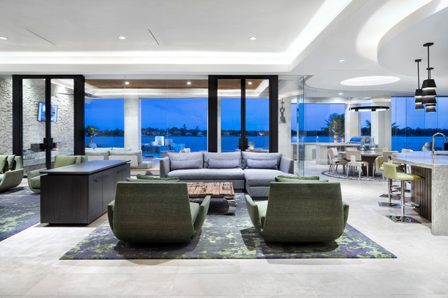 Bentwater Lakehouse modern-wohnbereich