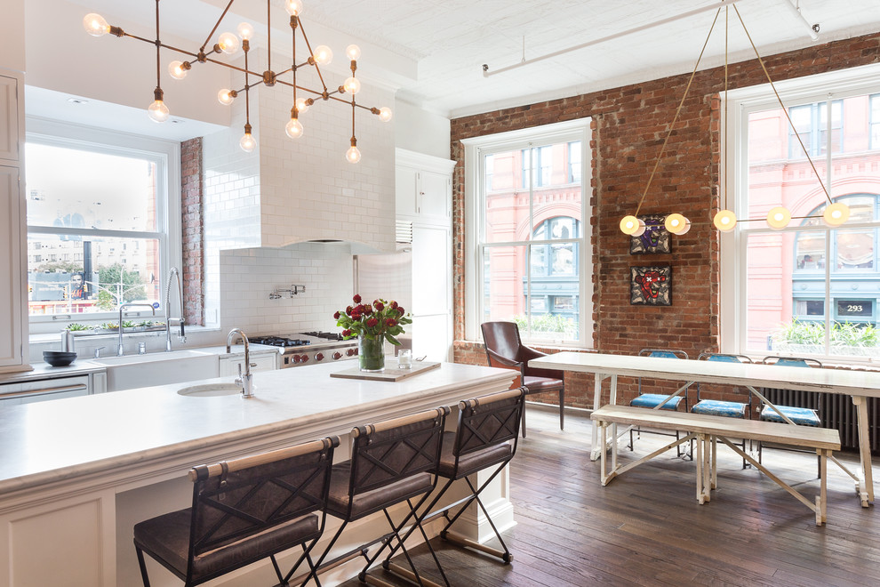 Inspiration for an industrial kitchen in New York.