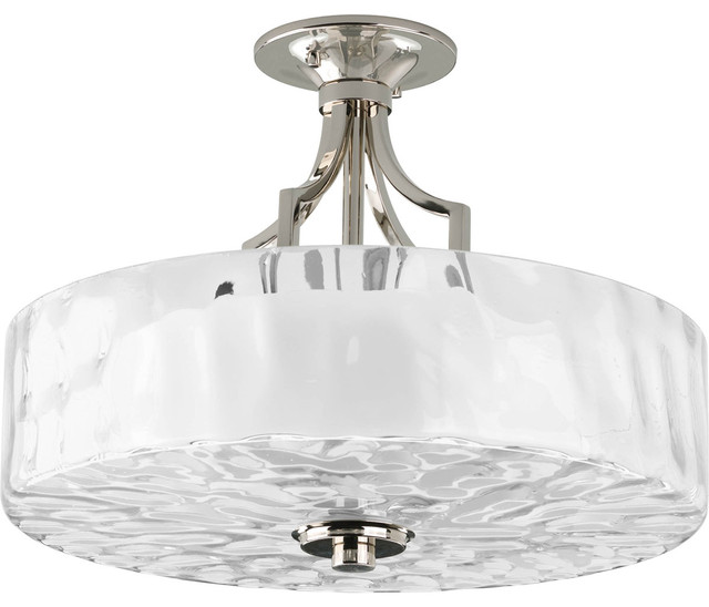 Thomasville Lighting Caress 2 Light Semi Flush In Polished Nickel Thomasville Lighting Caress 2 Light Semi Flush In Polished Nickel