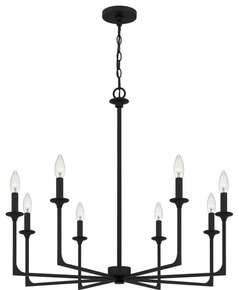 8 Light Chandelier In Transitional Style28 Inches Tall and 32 Inches