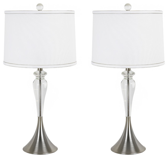 table lamps brushed nickel finish