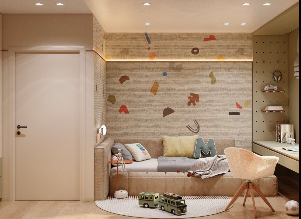 Современный интерьер для молодой семьи, 100 м2