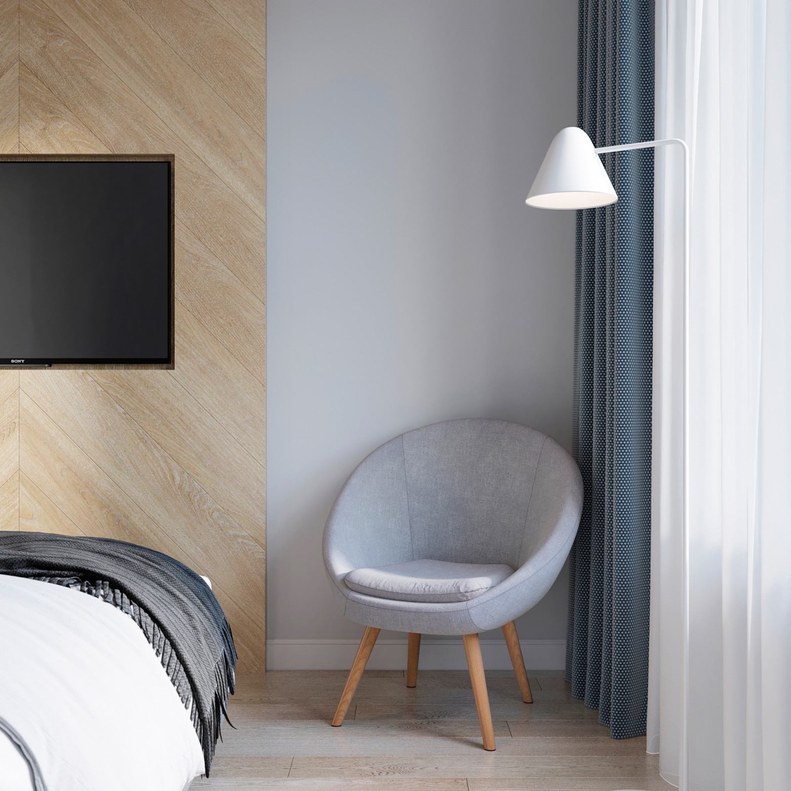 Спальня хозяйская на первом этаже