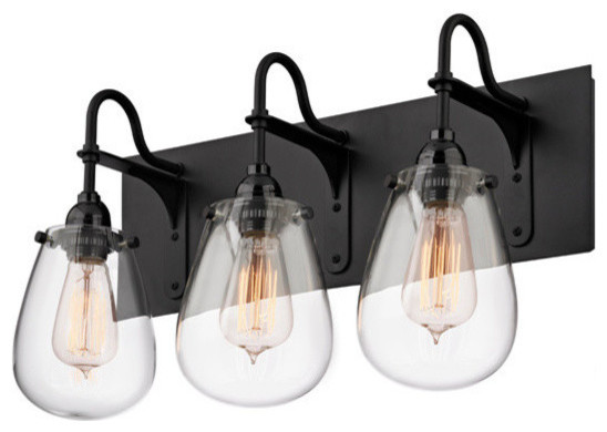 Bathroom Vanity Lights Black chelsea 3-light bathroom vanity light, satin black - transitional Bathroom Vanity Lights Black chelsea 3-light bathroom vanity light, satin black - transitional