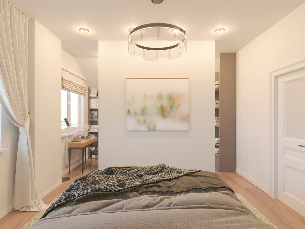 Проект спальни с выделенной гардеробной