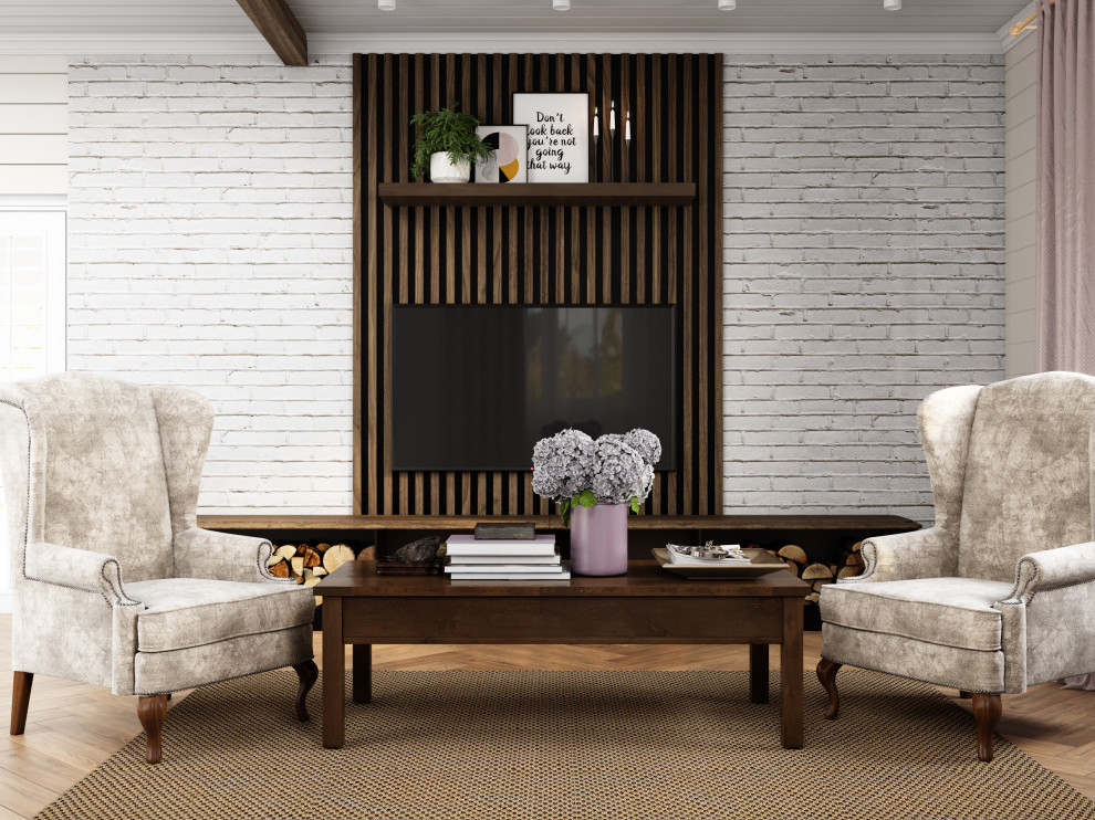 Дом в пудровых тонах