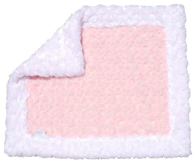Baby Blanket, Light Pink and White