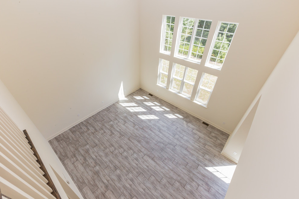 Home design - transitional open concept home design idea in Philadelphia