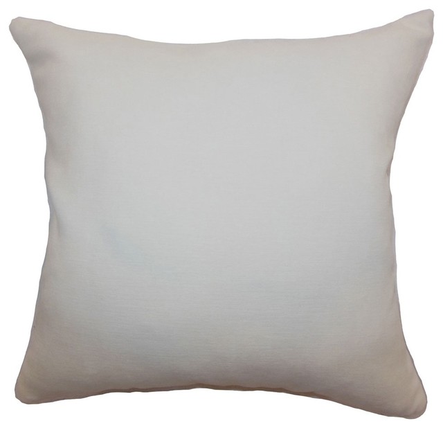 Portia Plain Pillow Creme Contemporary Decorative Pillows By
