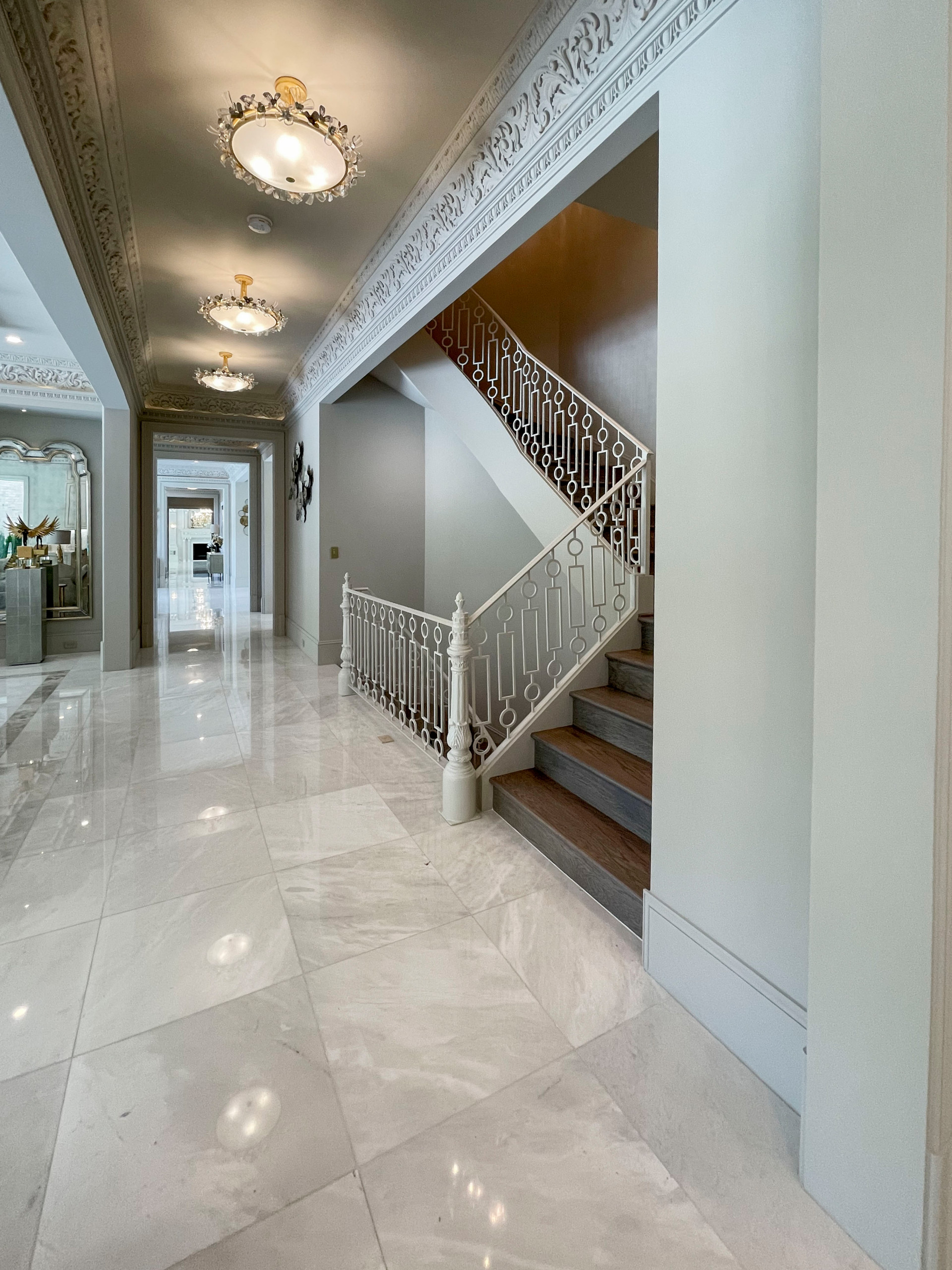 104_Curved Staircases in 18th Century French Inspired Mansion, Mclean VA 22101
