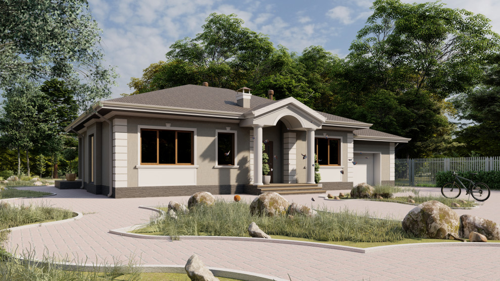 Проект дома №164 одноэтажный площадью 201 м2