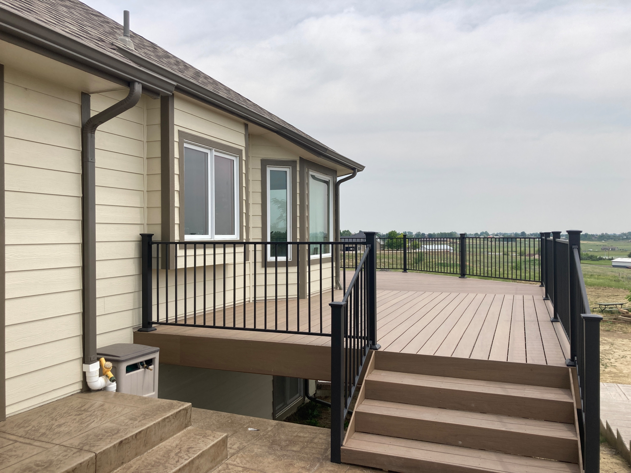 Timbertech Deck Fortress Railing Stamped Concrete