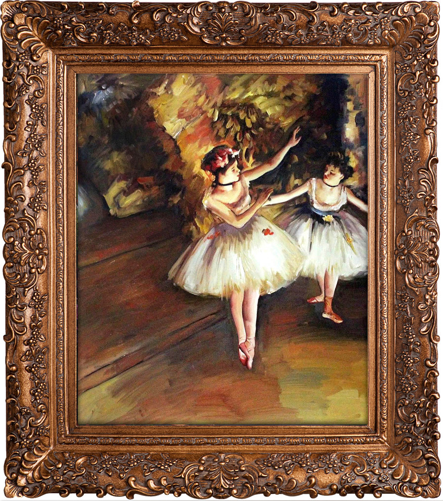 La Pastiche Two Dancers on Stage with Frame, 29.5 x 33.5