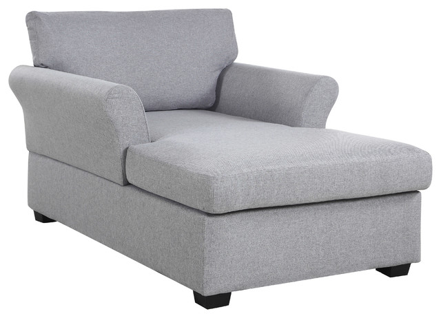 Large Classic Linen Fabric Living Room Chaise Lounge ...
