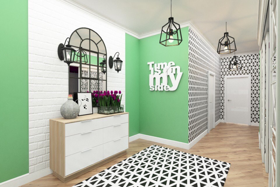 Квартира в современном стиле для девушки 25 лет в Москве