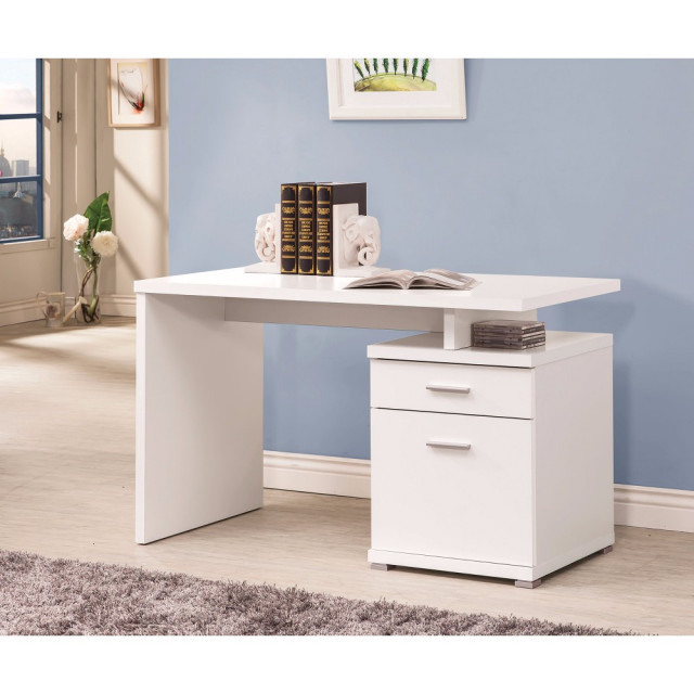 White Wooden Desk With Contemporary Desks And