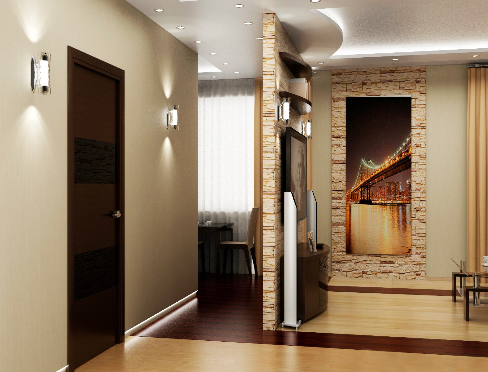 Дизайн 1-комнатной квартиры Молоково