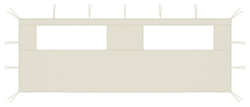 vidaXL Canopy Sidewall Pavilion Panel Walls Gazebo Sidewall with Windows Cream