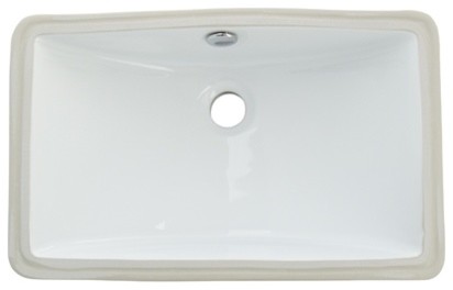 Kingston Brass Courtyard White China Undermount Bathroom Sink With Overflow Hole