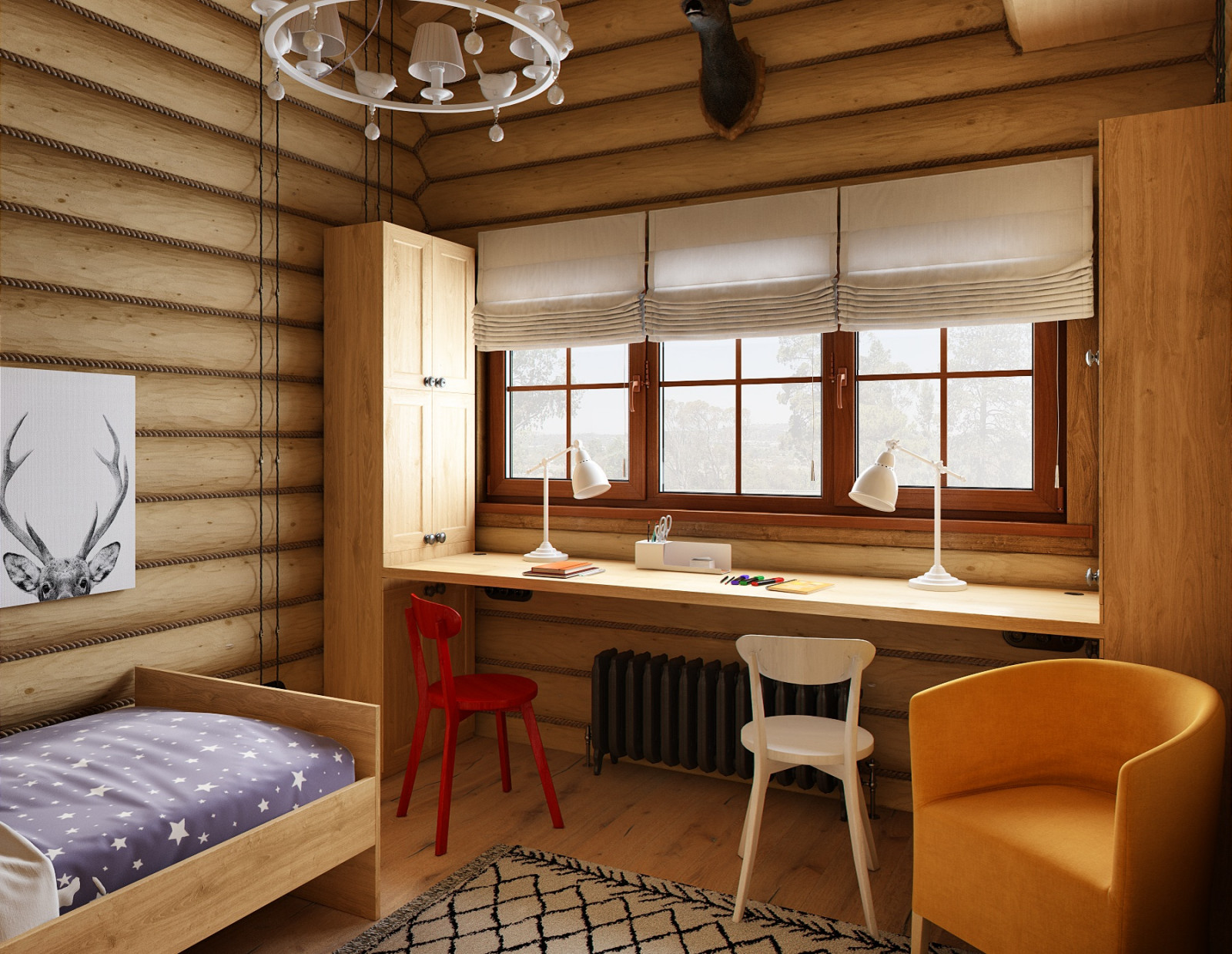 Деревянный дом с баней