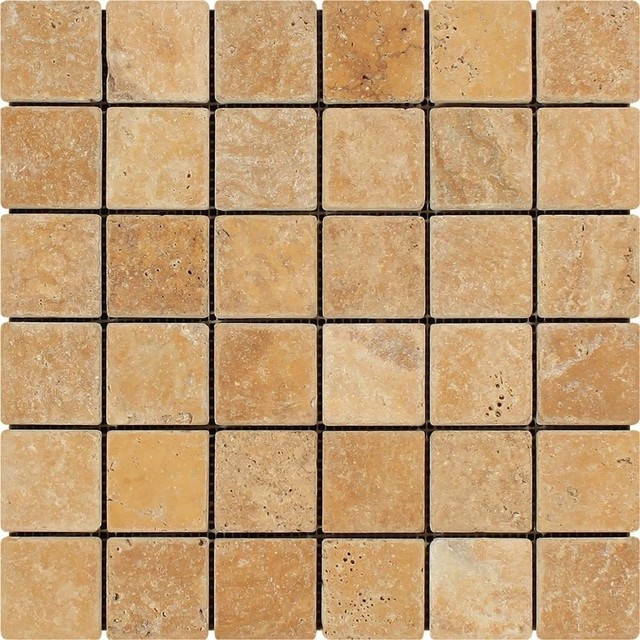 Gold Mosaic 2x2 Tumbled Mosaic Tiles