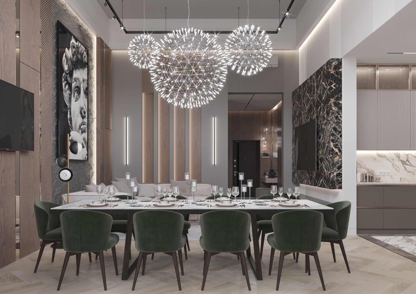 Кухня-гостиная (зона гостиной) 1