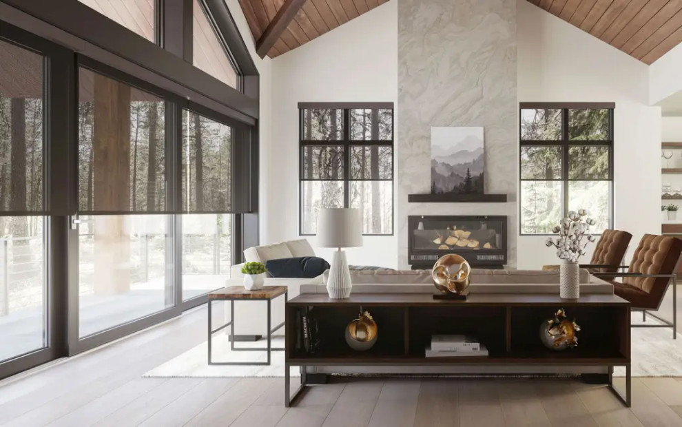 Motorized Shade Installations Indoor and Outdoor