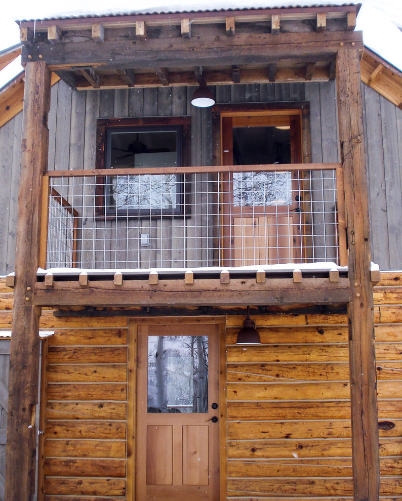 Inspiration for a rustic home design remodel in Denver
