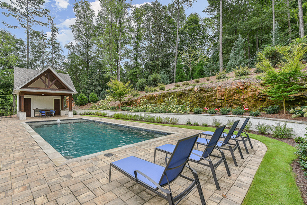 Design ideas for a large country pool in Atlanta.