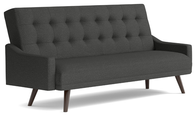 Oak Creek Click Clack Futon Sofa Bed Charcoal Linen Midcentury Oak Creek Click Clack Futon Sofa Bed Charcoal Linen
