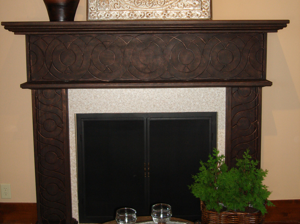 Contemporary Wrought Iron Fireplace Mantel Atlanta by Iron Accents