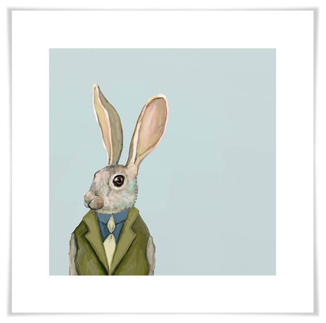 Culture Baby Bunnies by Cathy Walters 6 x 6 Mini Framed Canvas GreenBox Art