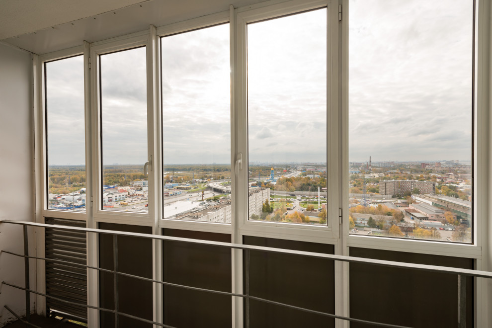 Маленькая квартирка 28 кв.м. В голубых тонах.