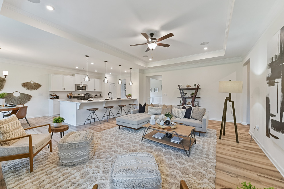 Transitional home design photo in Charlotte