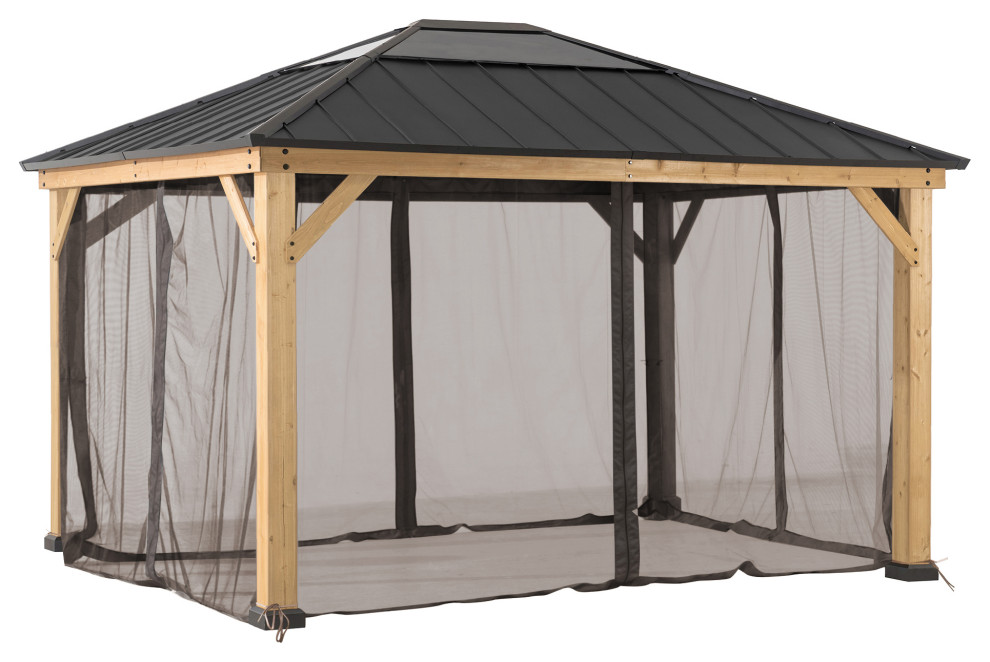 Sunjoy Universal Mosquito Netting for 11'x13' WoodFramed Gazebos Transitional Gazebos by