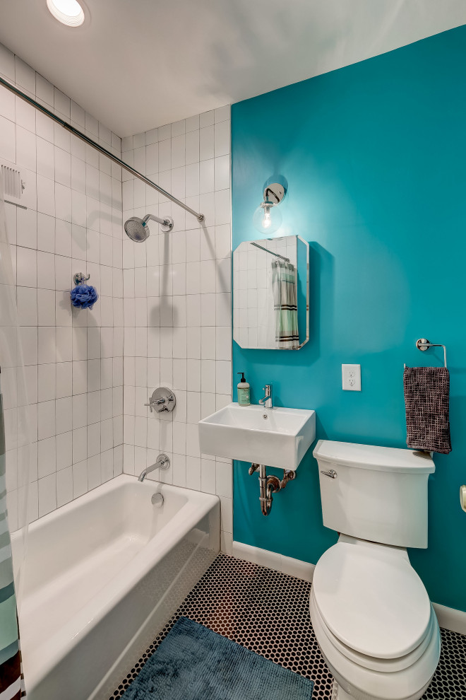 Mid-century modern bathroom photo in Baltimore