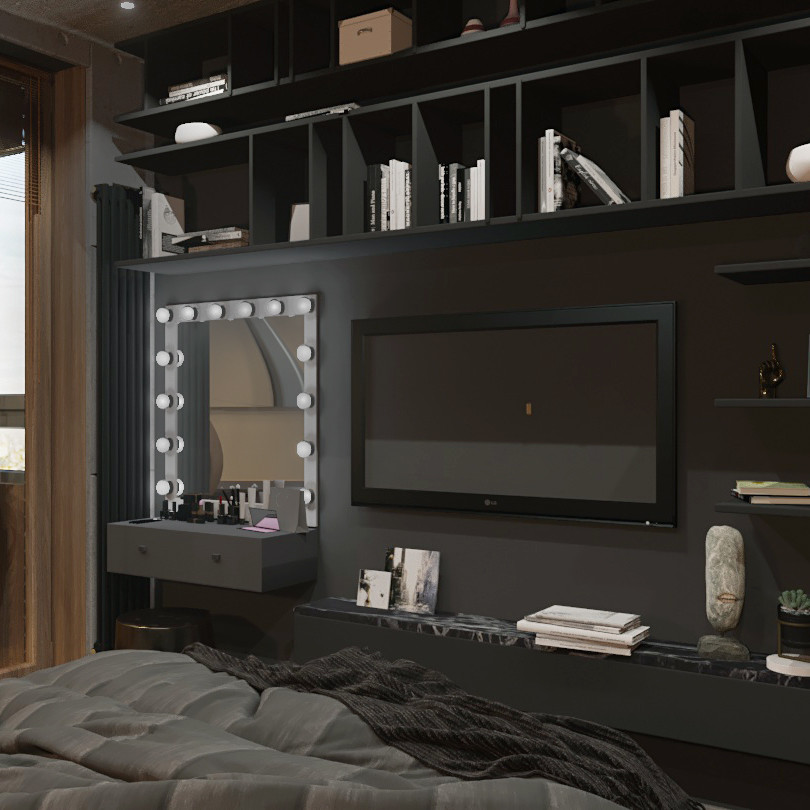 Современная квартира для пары с нотками уютного индастриала