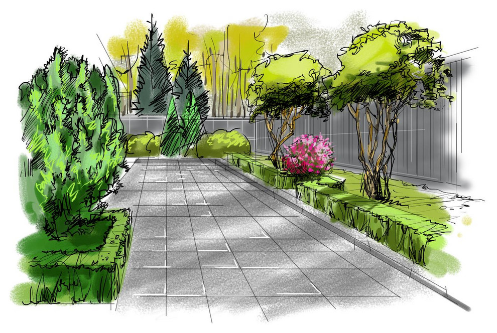 ландшафтный скетч