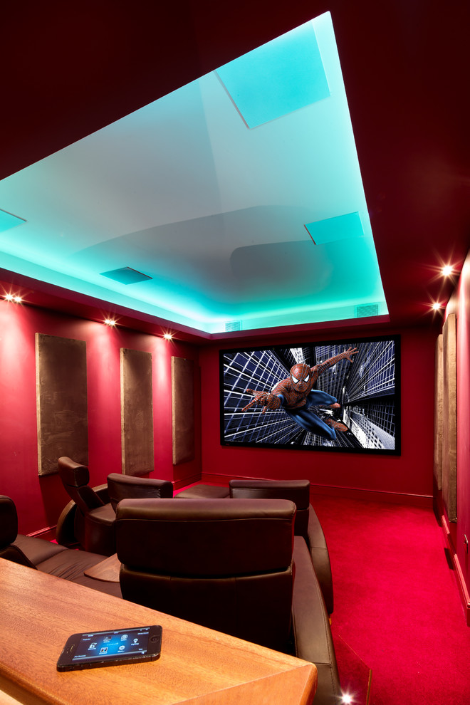 Inspiration for a contemporary home cinema in Other.