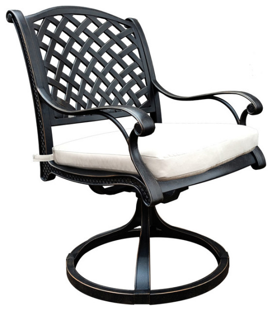 Hamlet Dining Swivel Rocker Chairs With Cushion, Set of 2 Traditional