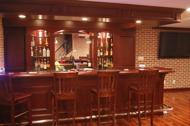 Custom Basement Pub Bar - Transitional - Basement - Philadelphia ...  Custom Basement Pub Bar transitional-basement