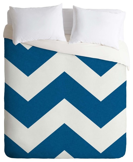 Deny Designs Holli Zollinger Denim Chevron Duvet Cover