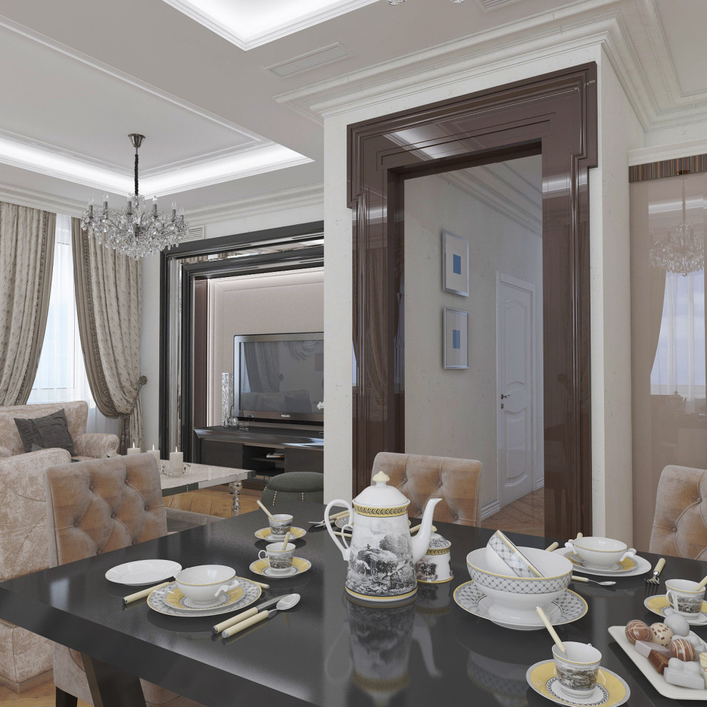 Проект. Интерьер квартиры. Неоклассика (180 кв м)