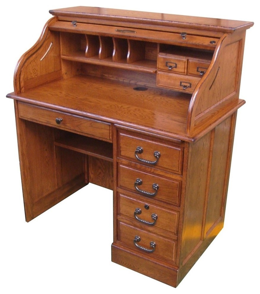 Moon Student Roll Top Desk Burnished Walnut