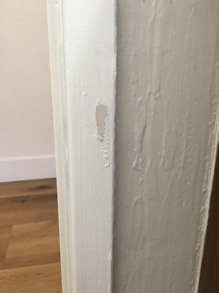 Help with fixing bad interior paint job with minimal surface prep