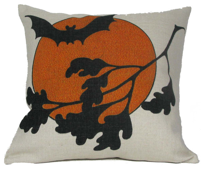 Halloween Bat Throw Pillow With Insert, 18x18