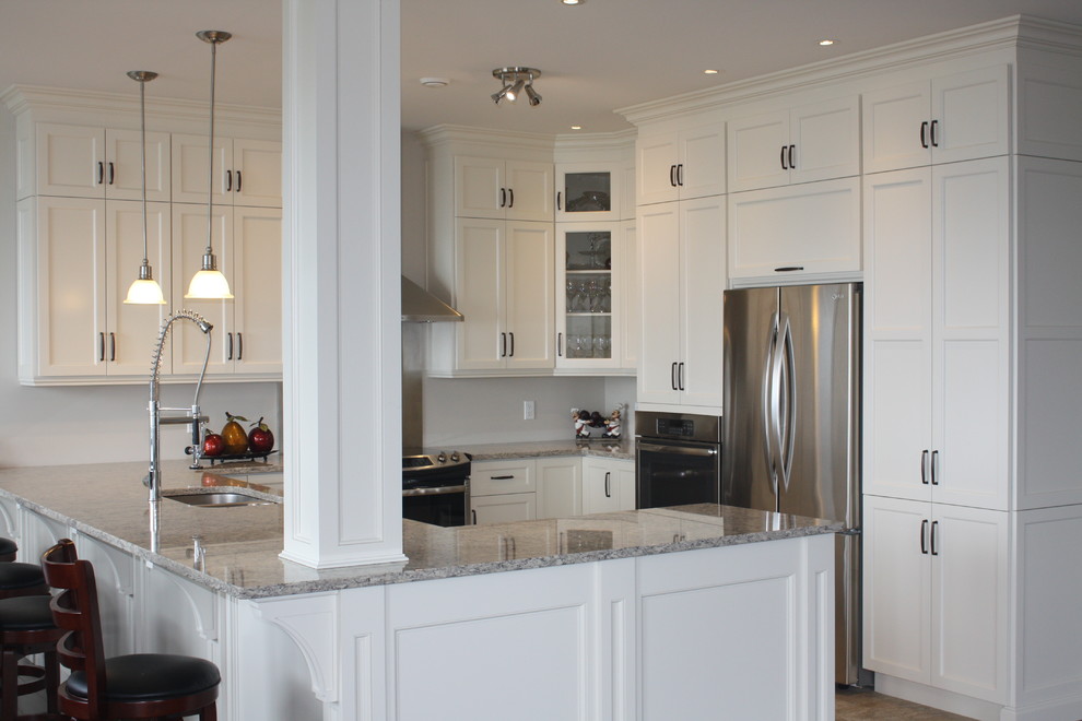 Example of a huge transitional kitchen design
