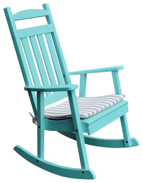 Outdoor Poly Lumber Porch Rocking Chair, Polyresin Outdoor Rocking Chairs