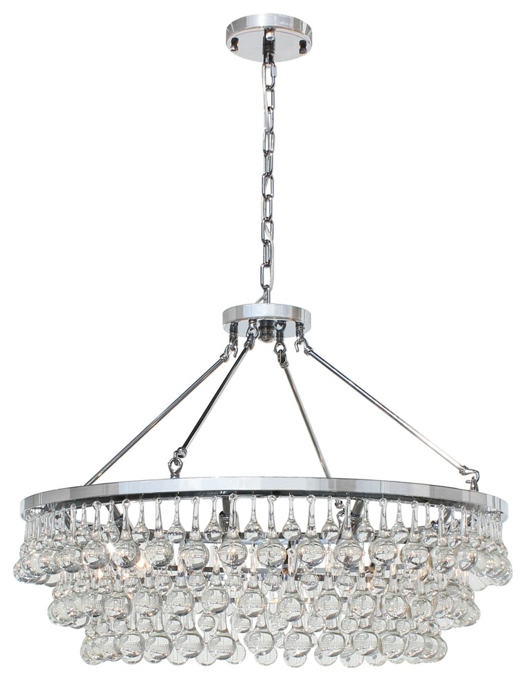 10 Light Glass And Crystal Chandelier 32in Diameter Chrome Contemporary Chandeliers By Chandeliercrystallights Houzz 10 Light Glass And Crystal Chandelier, First Lighting Acamar 5 Light Crystal Chandelier